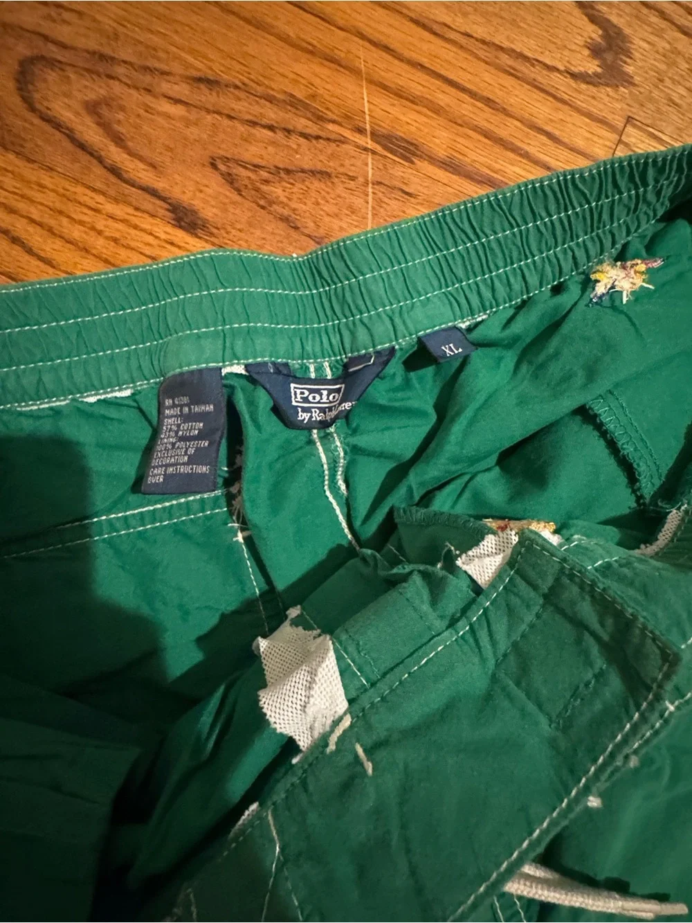 Polo by Ralph Lauren Green Embroidered Swim Trunks